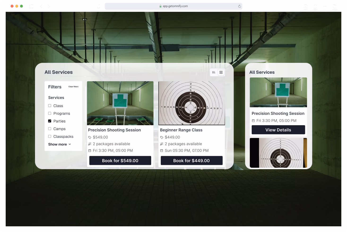 create, sell and manage parties with Omnify party management software 