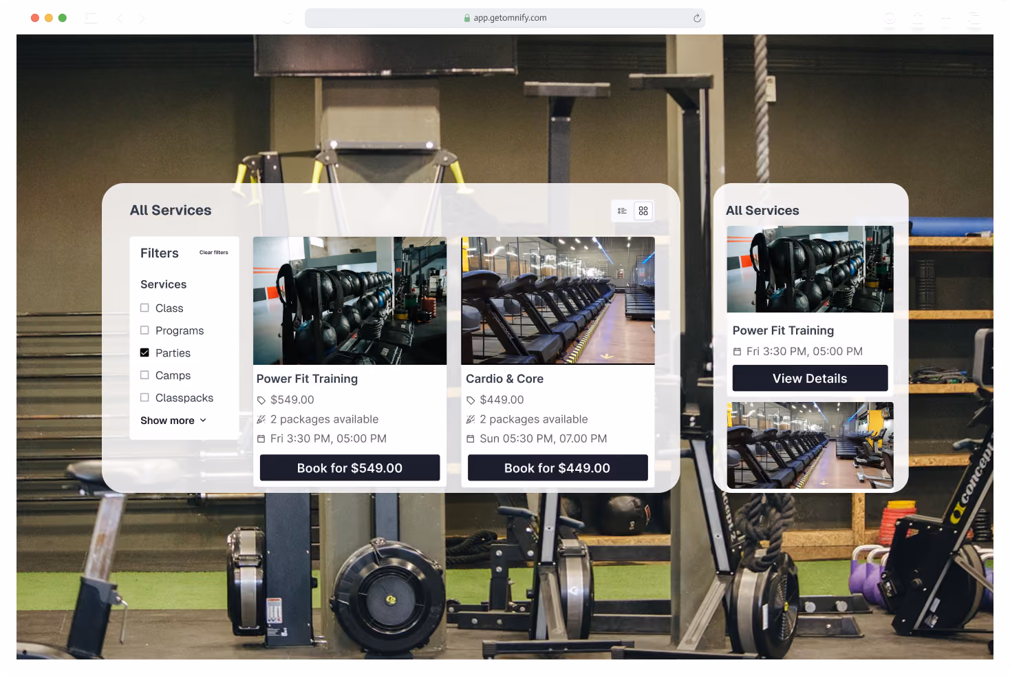 create, sell and manage parties with Omnify party management software 