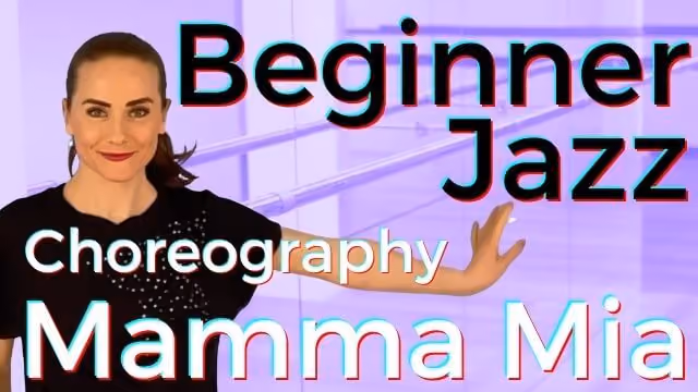 Beginner Jazz Dance Choreography & Tutorial with how-to step-by-step breakdowns to Mamma Mia (ABBA)