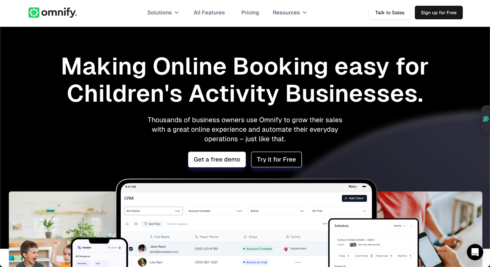 Omnify Kids’ Activity Software. Manage your children’s activity business seamlessly with user friendly interface, daily reports, automated billing and efficient management.