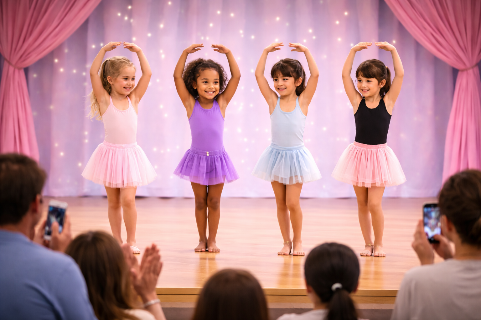 Kids dancing in a dance recital