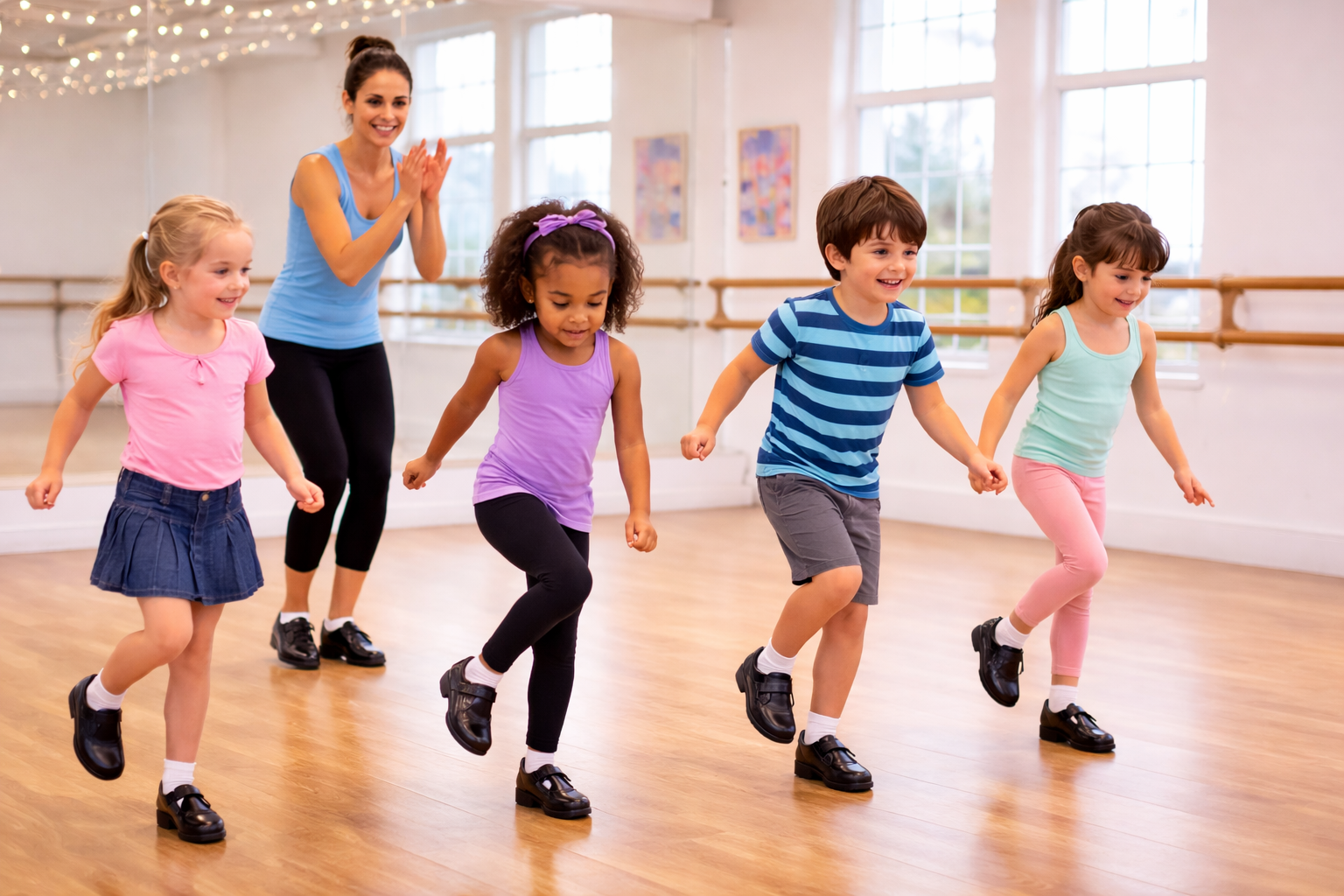 Dance class practice session