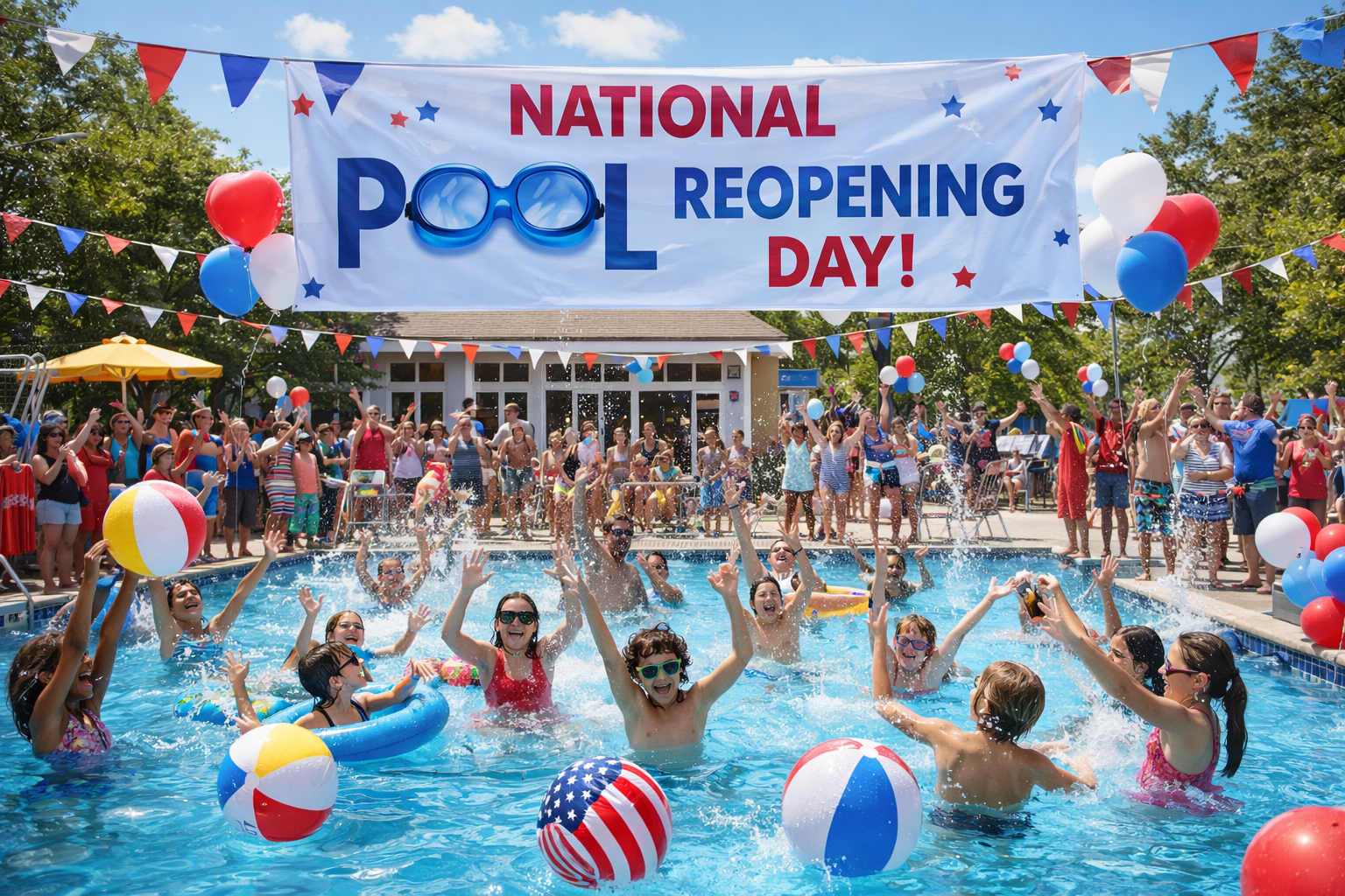 National pool reopening day celebrations