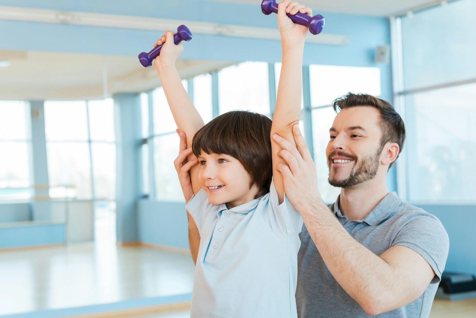 Kid training in a kids' gym