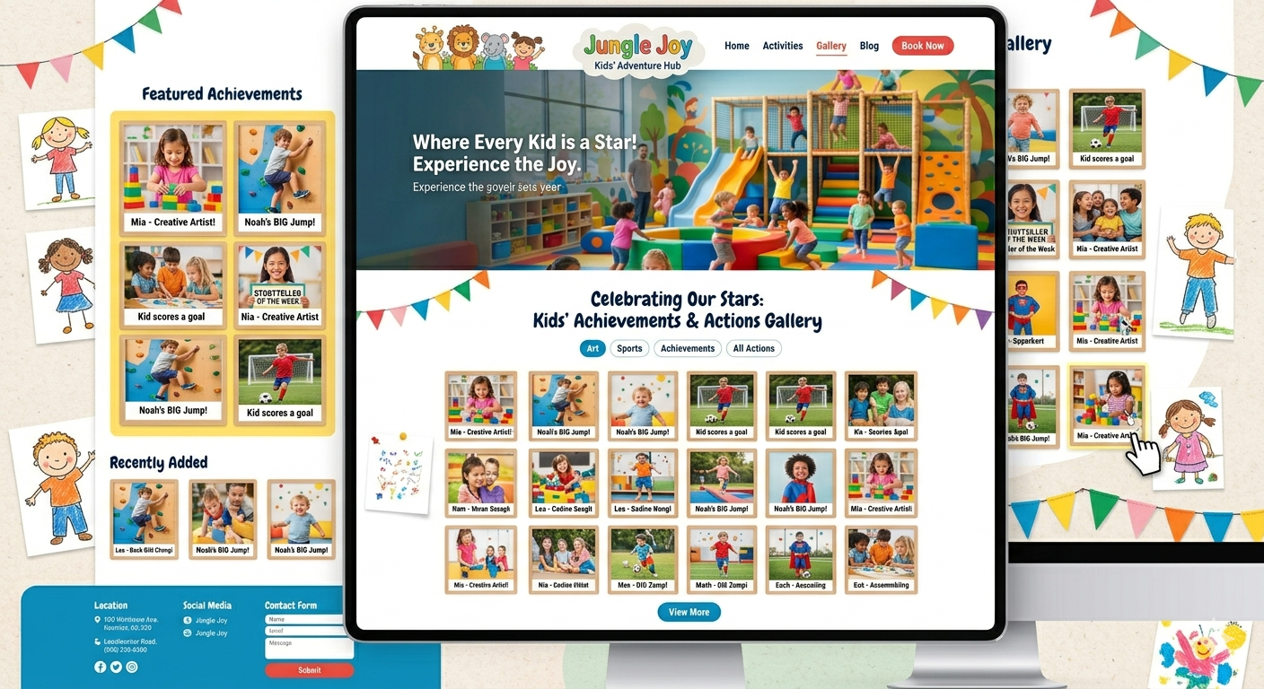 Kids' activity center photo album