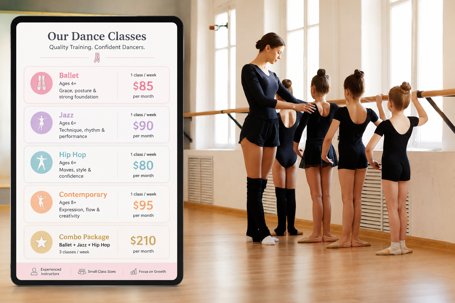 dance class prices