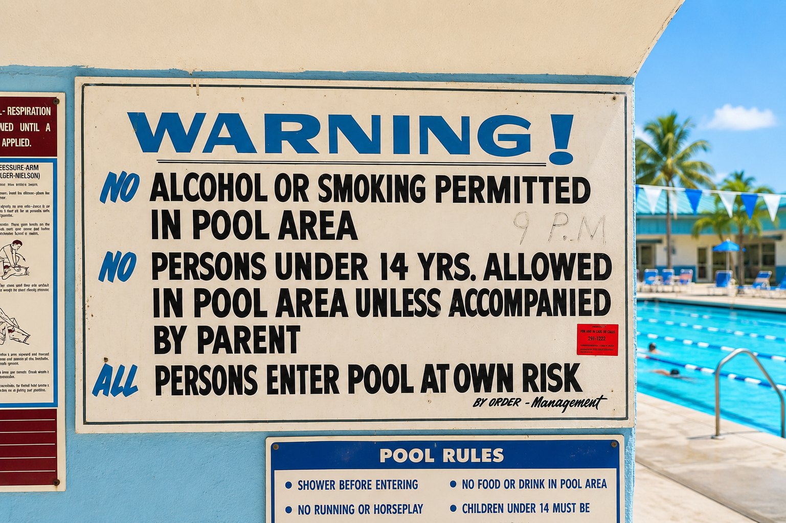 Establish clear pool rules