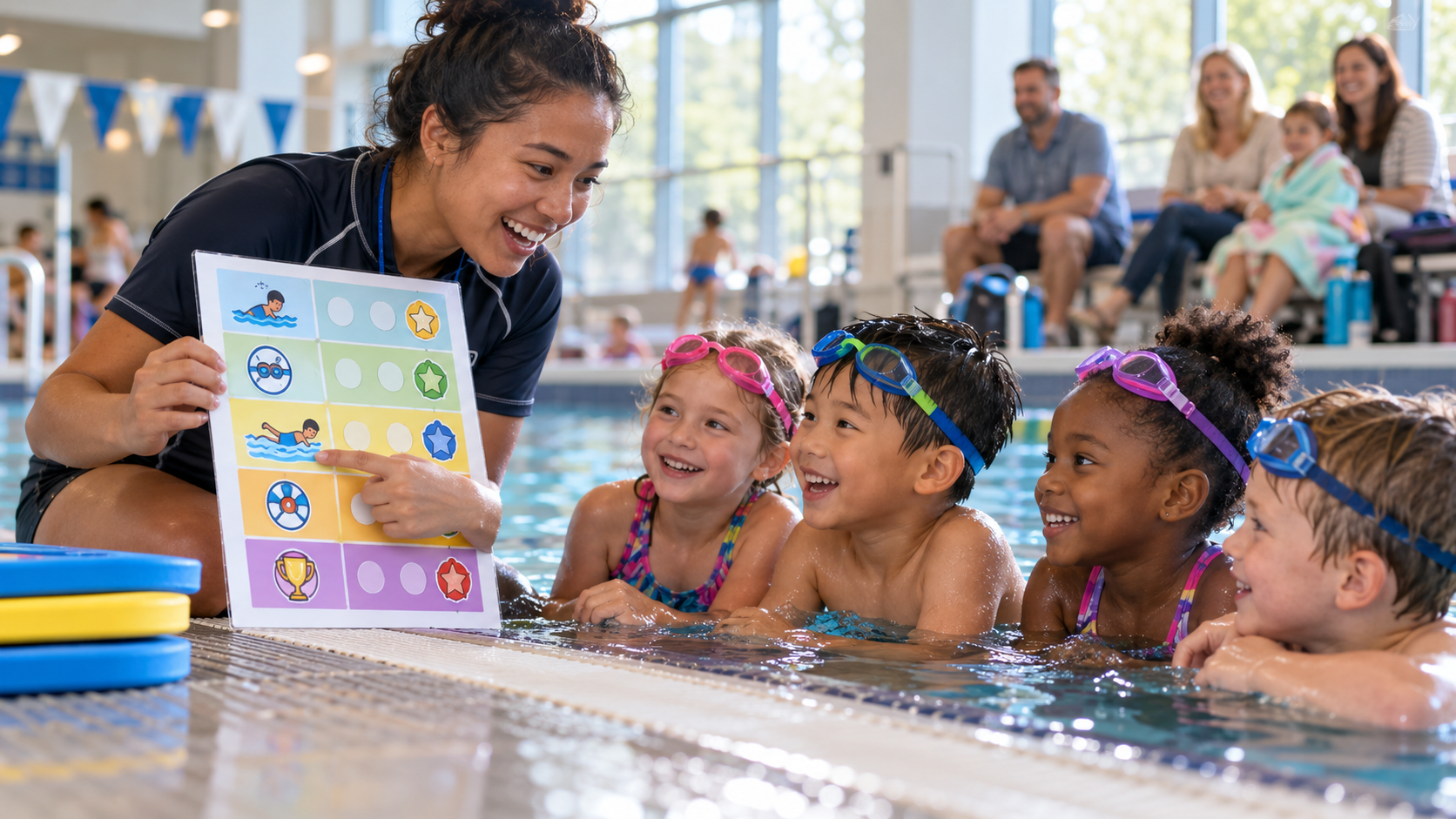 Teaching kids to swim