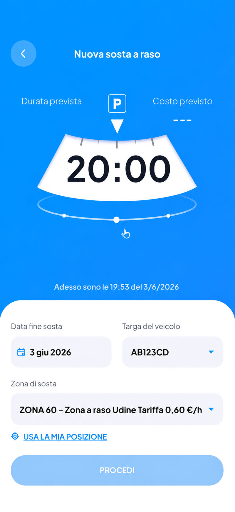 Schermata App InPark