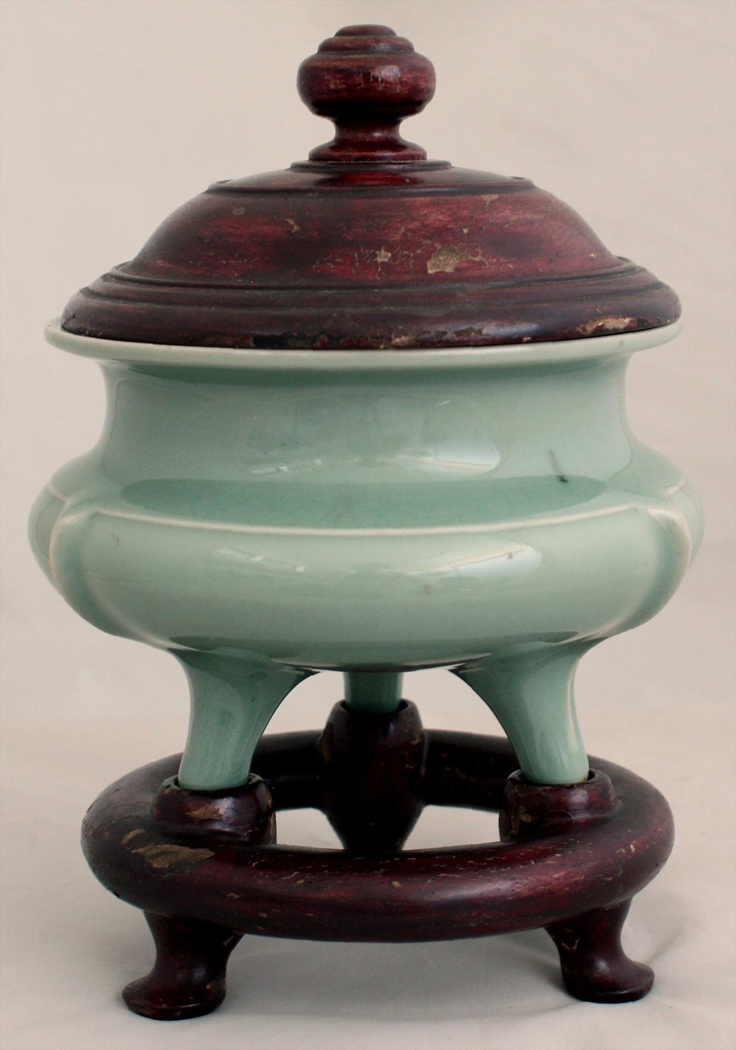 Chinese Southern Song Longquan Celadon Tripod Censer 13th Century
