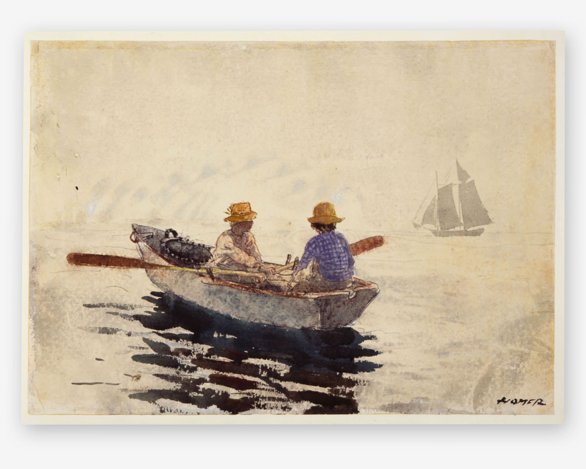 Winslow Homer American 1836-1910 Off Gloucester Watercolor on Paper 