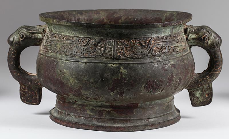 Asian Chinese Archaic Bronze Vessel Gui Western Zhou Dynasty, New York Auction House, Houston Auction, Dallas Auction, San Antonio Auction, Chinese Auction, 中国艺术拍卖, 青铜, 簋