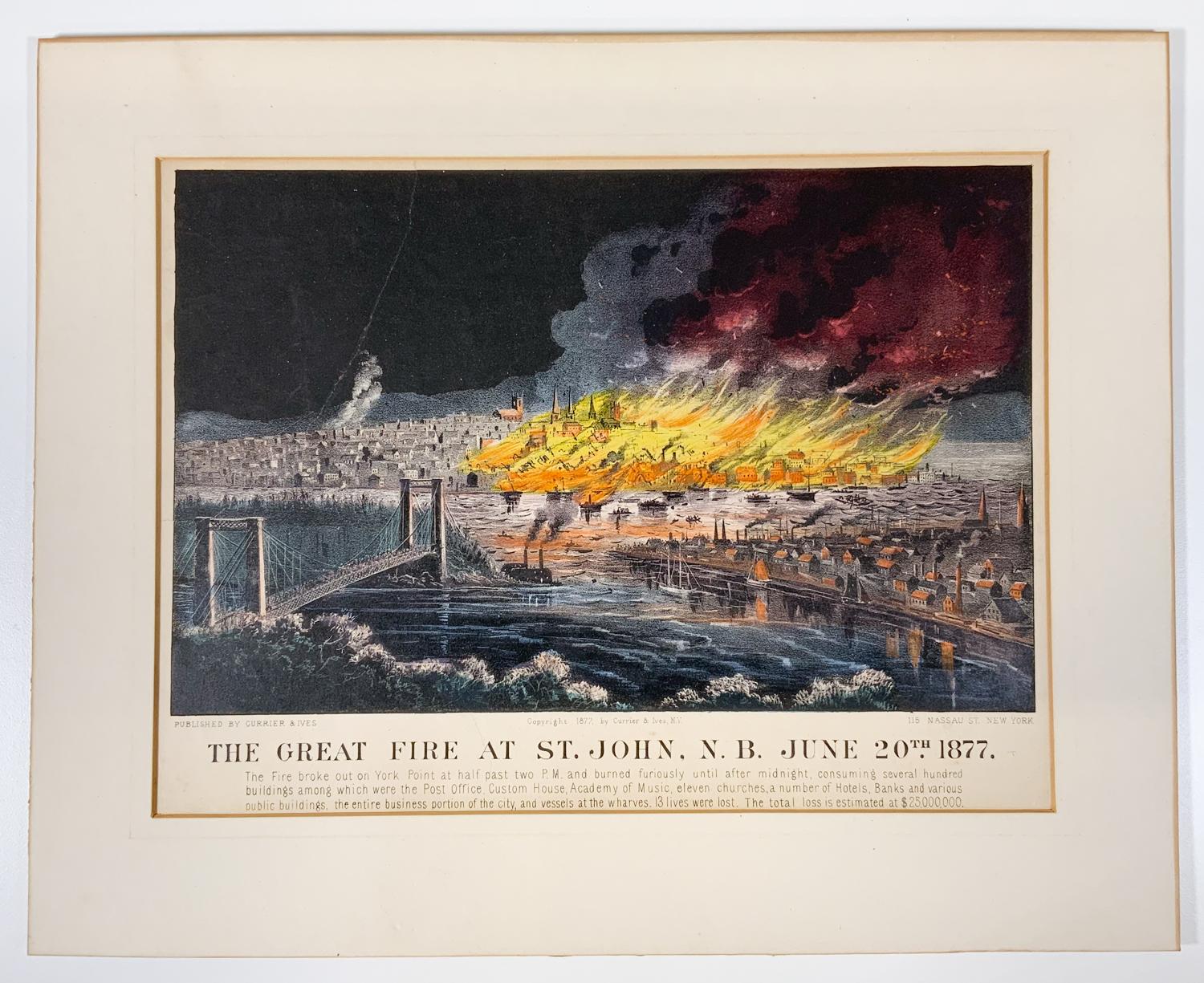 The Great Fire at St John, NB June 20, 1877