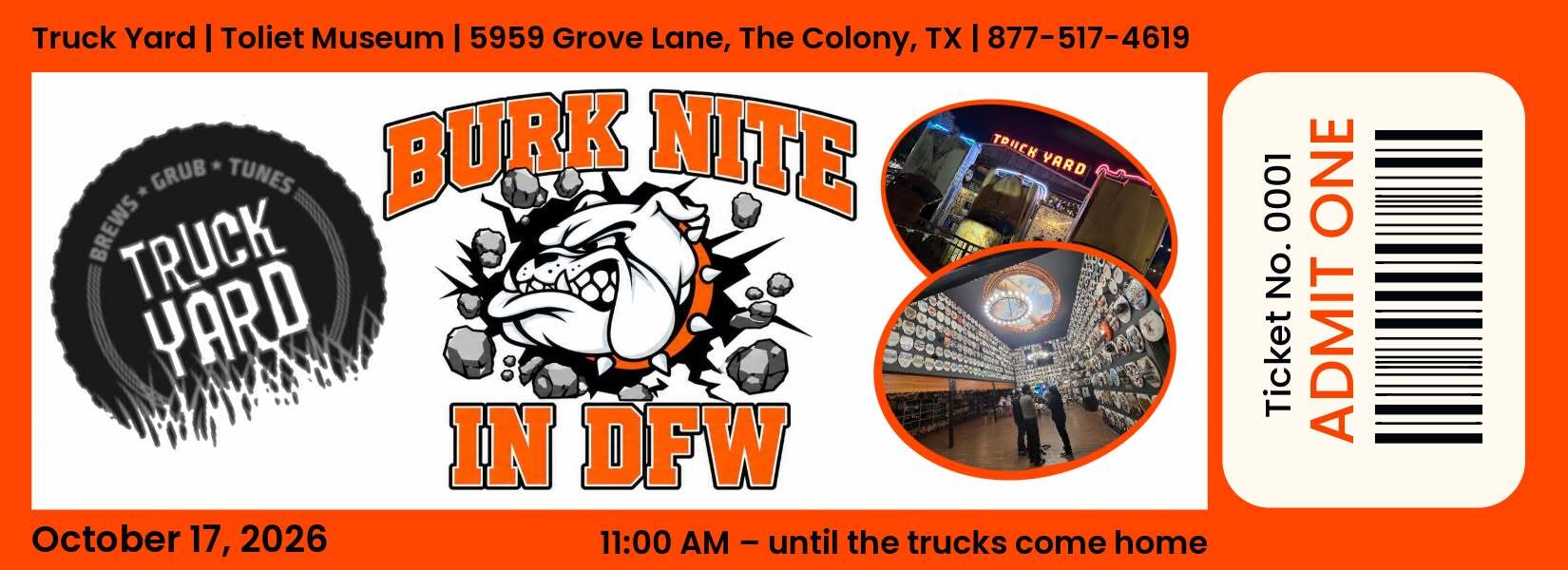 Burk Nite in DFW event flyer