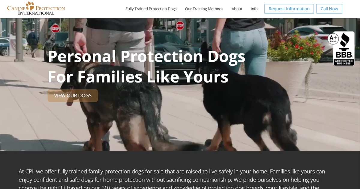 Canine Protection International | Trained Personal Protection Dogs
