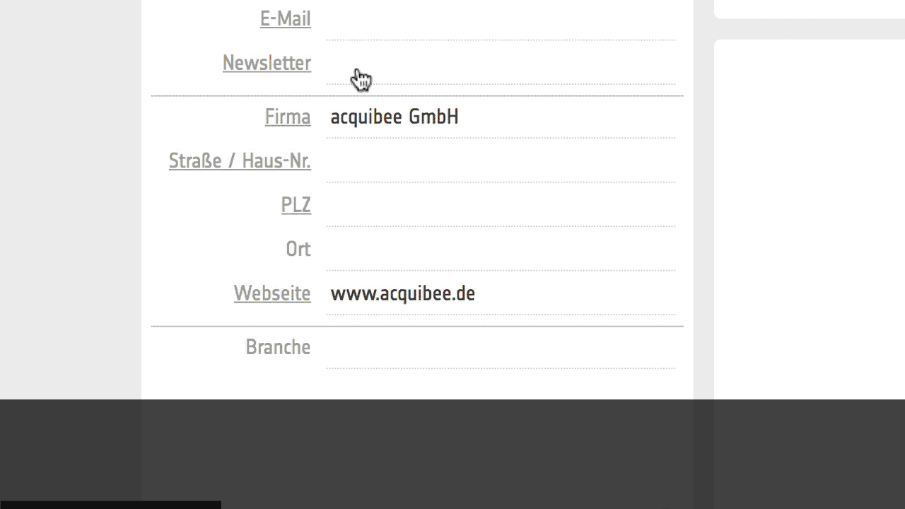 Darstellung acquibee Double-Opt-In in Echtzeit generieren