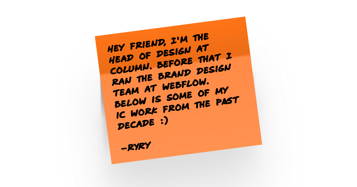 Ryan Miyoshi · Design @ Column