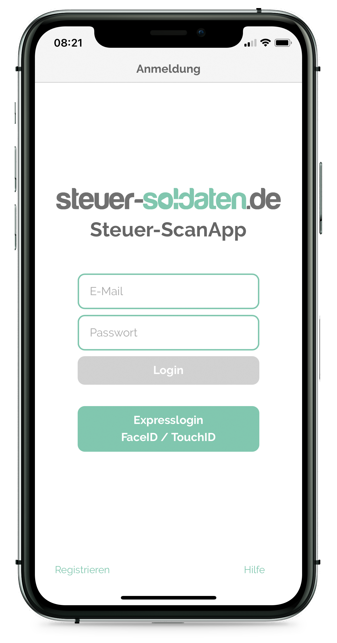 Steuer-ScanApp Anmeldung (iOS)