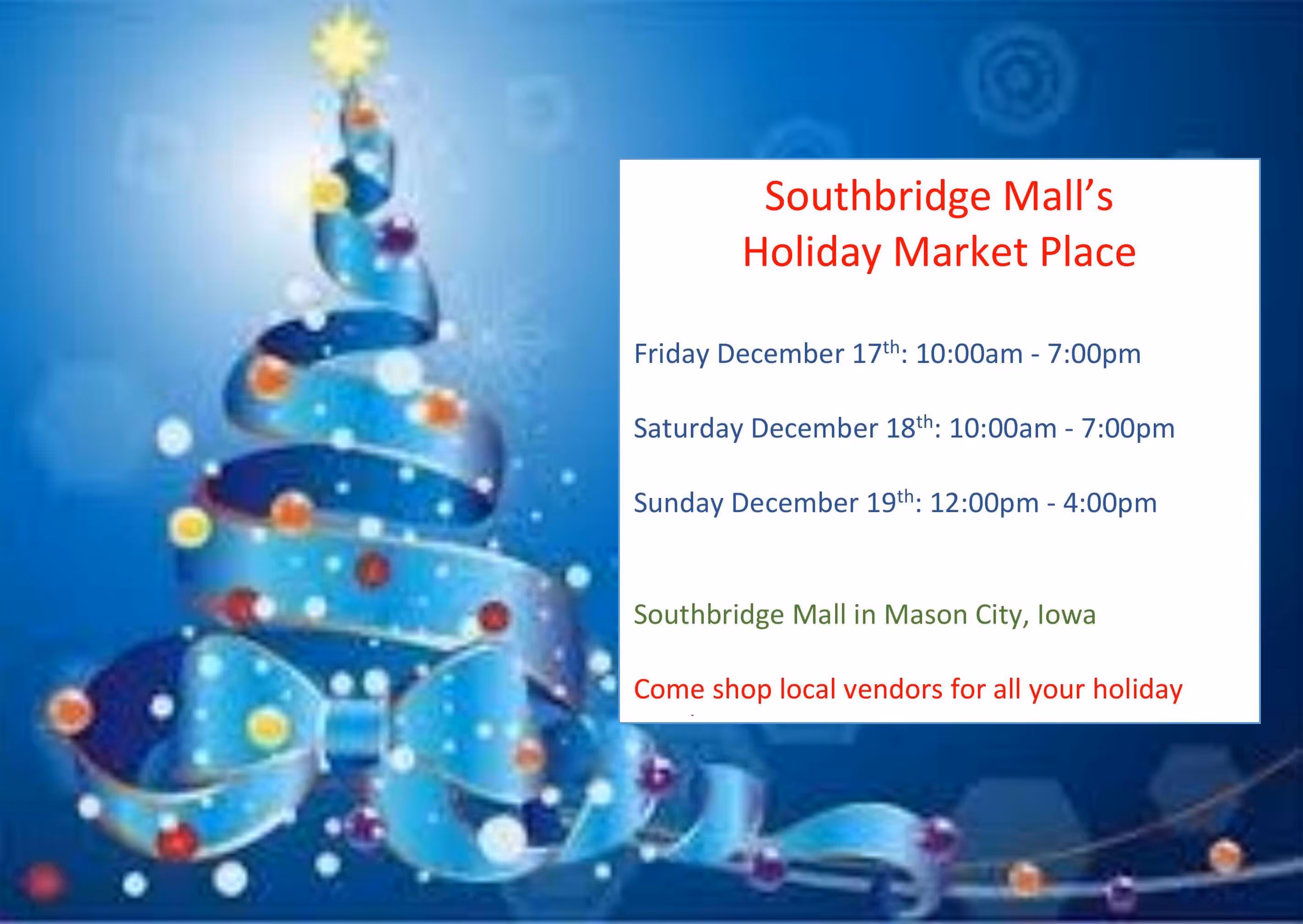 Holiday Marketplace flyer
