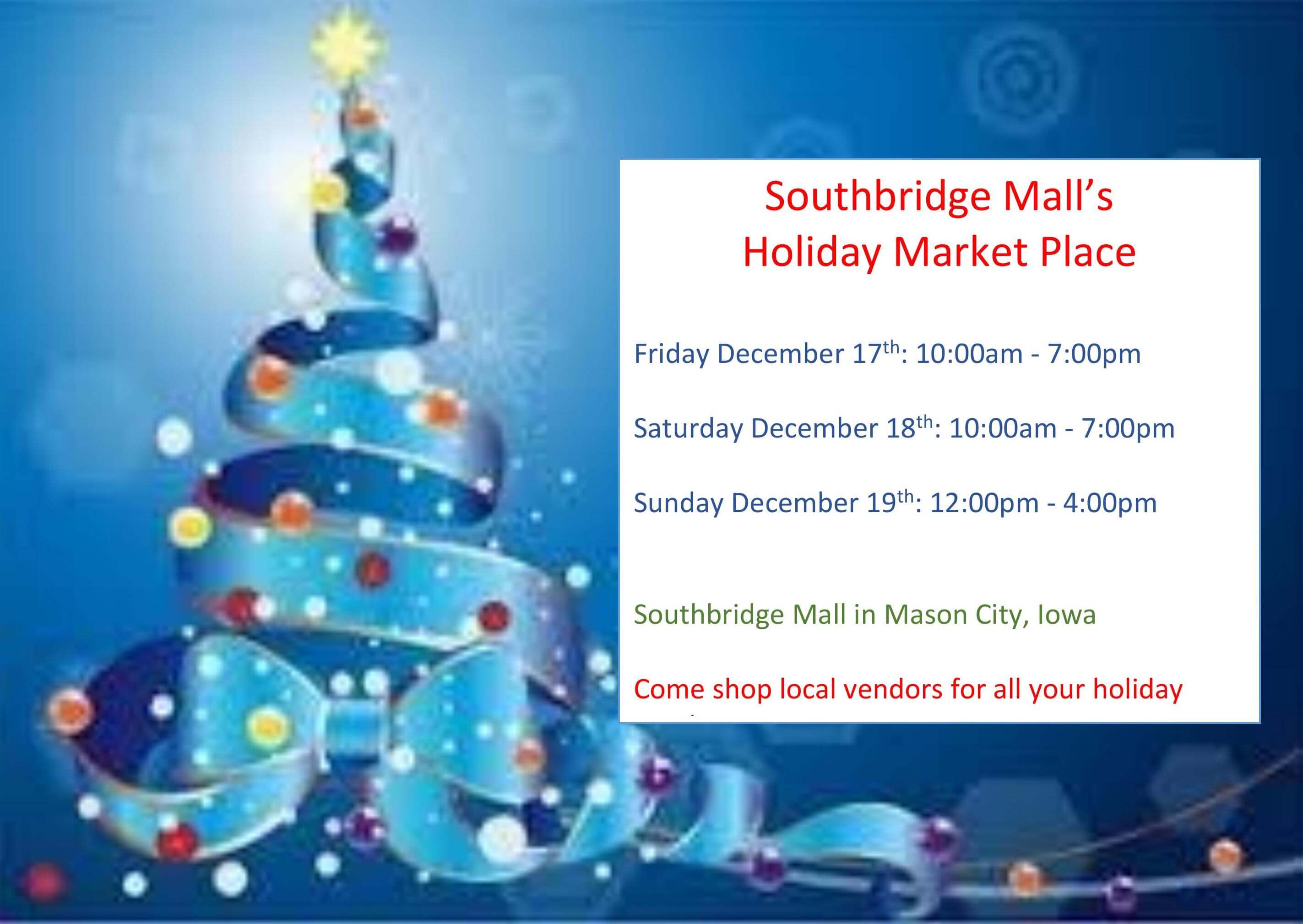 Holiday Marketplace flyer