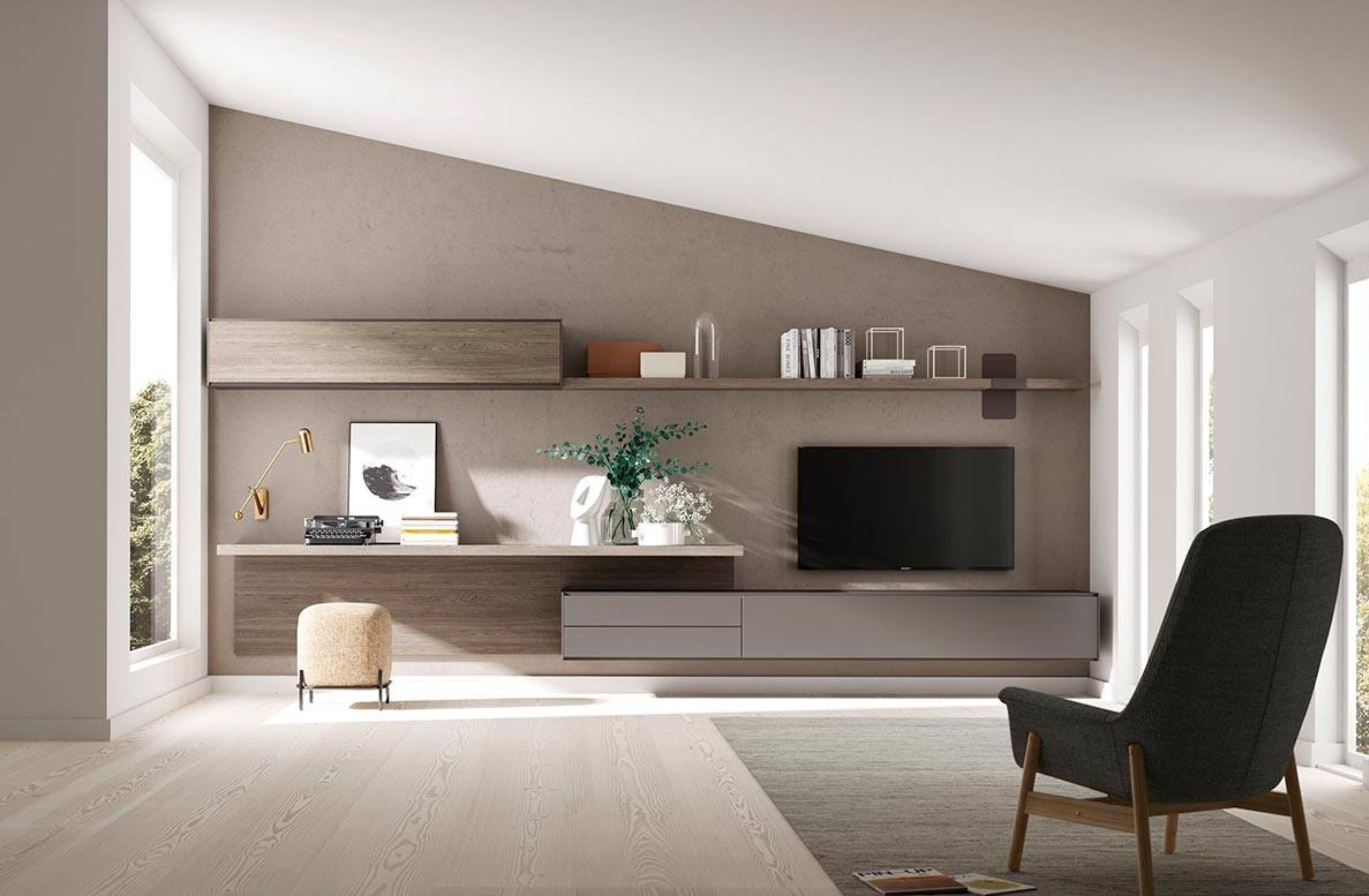 estanteria y cama abatible