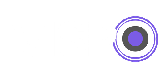 VISPO text with the letter O stylized as a target with purple, gray, and black rings.