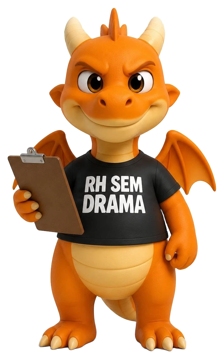 Átmos segurando uma prancheta, representando o drama controlado