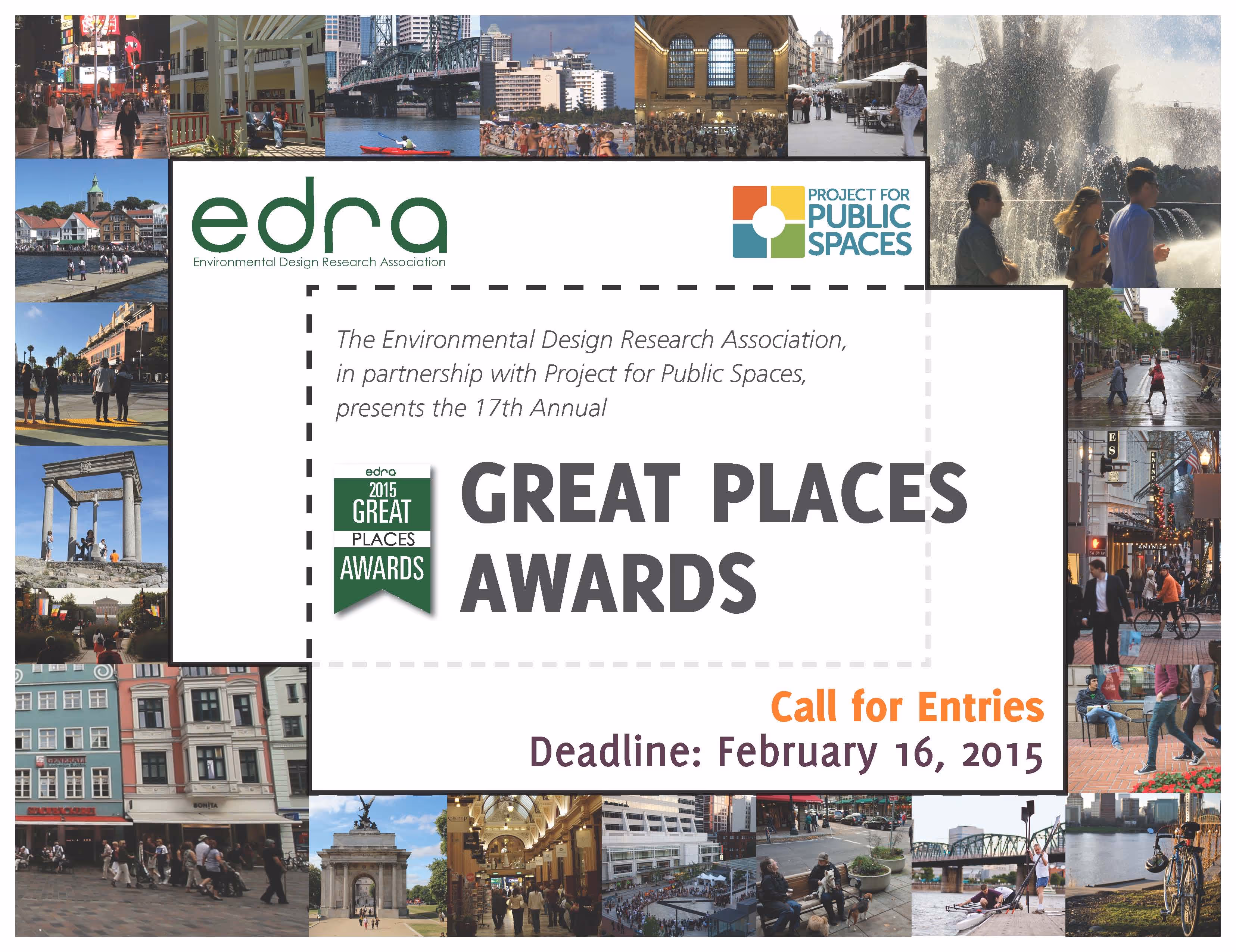 A Different Kind of Design Competition: EDRA and PPS to Collaborate on 2015 Great Places Awards