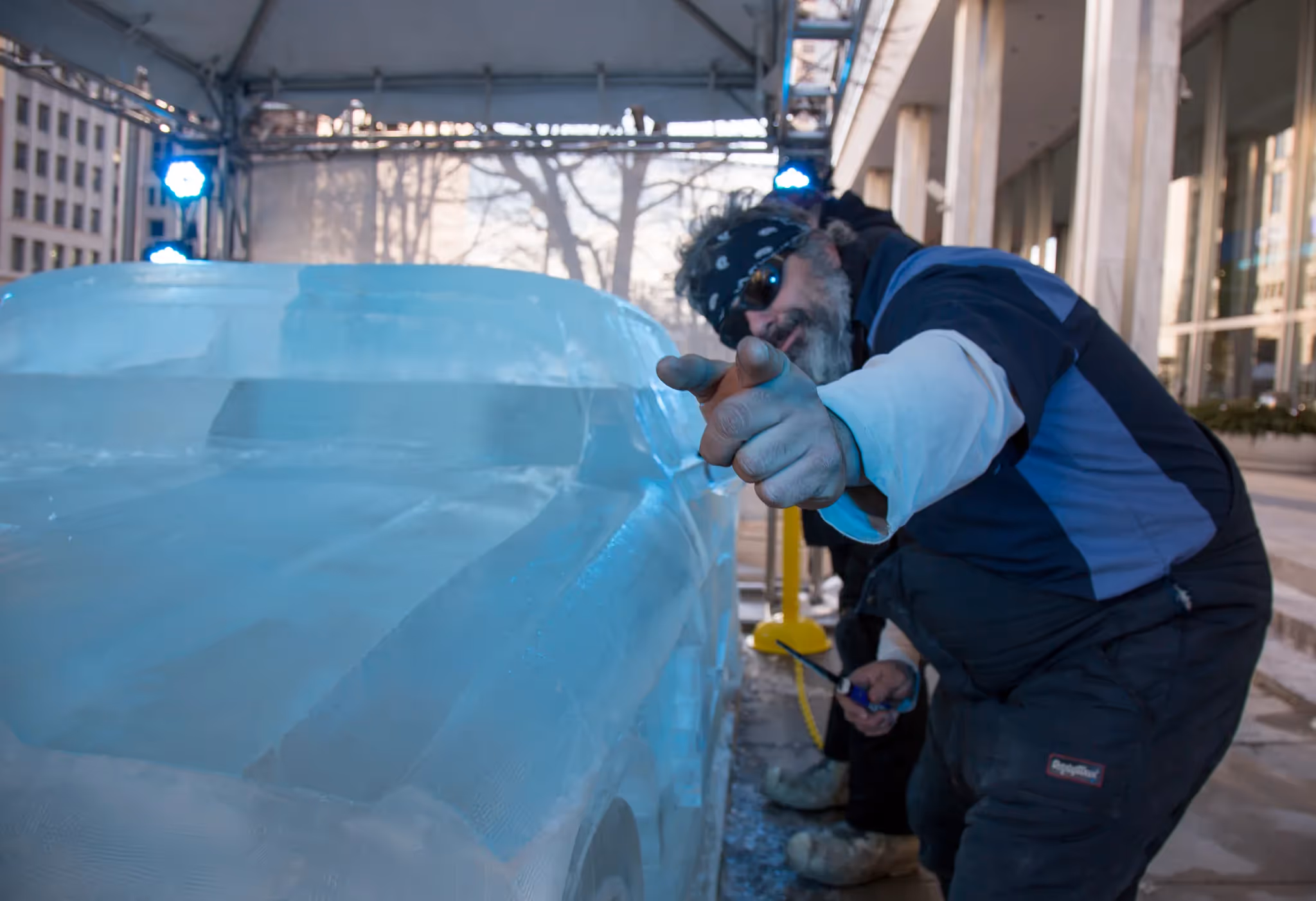Detroit Keeps it Cool with Life-Size Ice Cars in Campus Martius Park