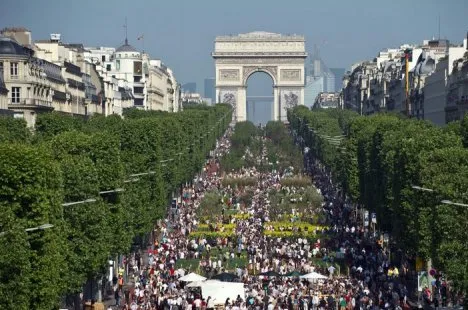 Champs-Elysees Transformed Into Giant Farm