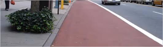 City Experiments by Adding Color to Bus Lanes