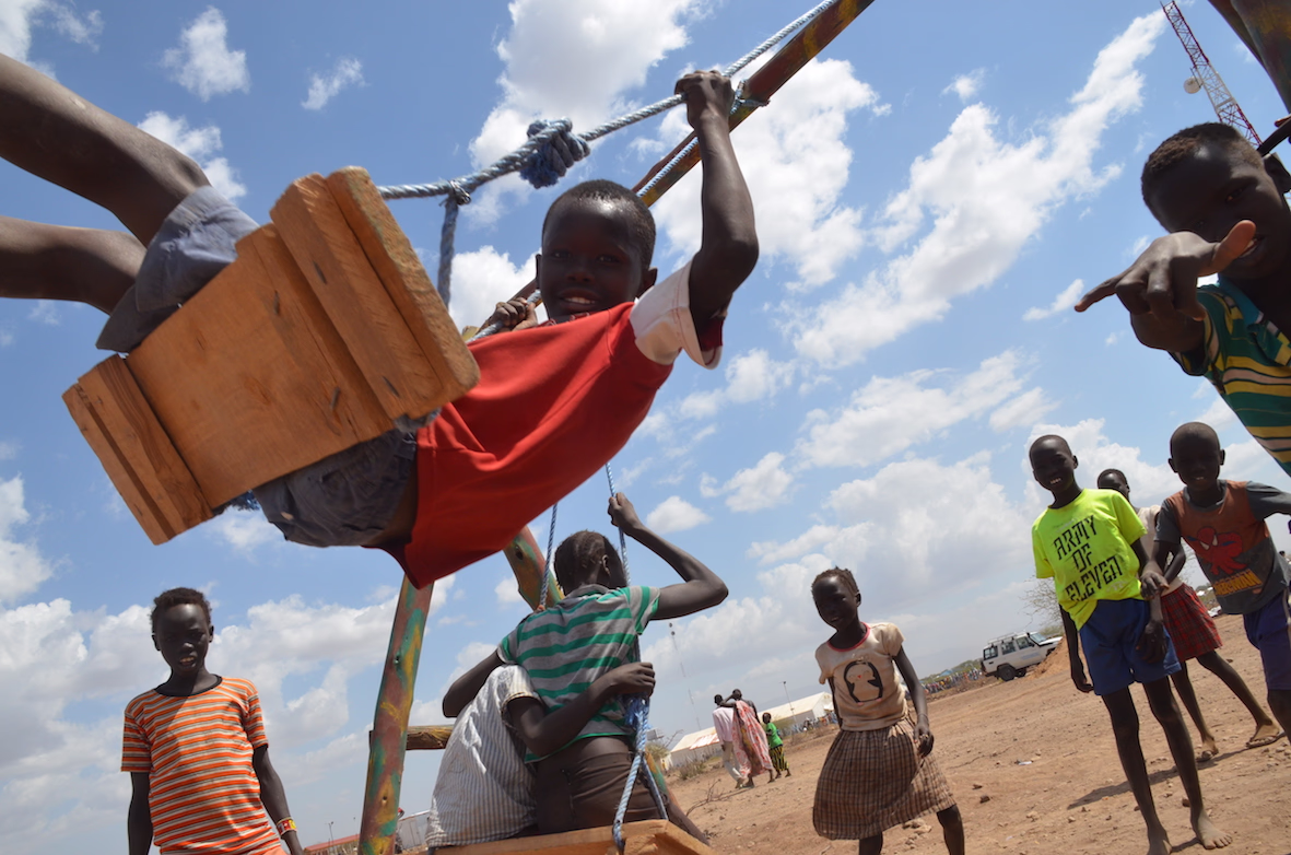 Children playing, Kalobeyei