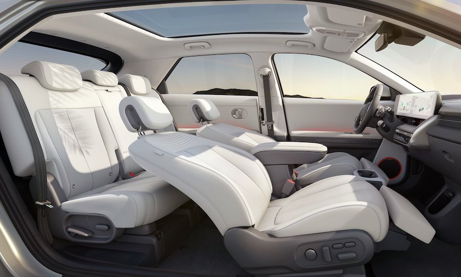 Hyundai ioniq 5 interøir hvitt