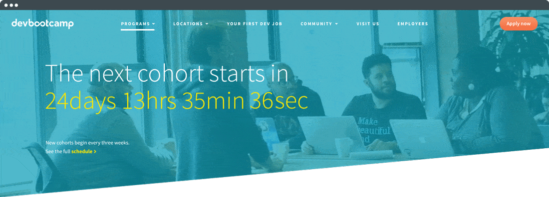 Web Design DevBootcamp dynamic marquee