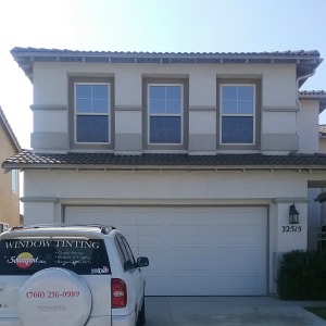 Photo of Temecula home with Madico bronze reflective tint.