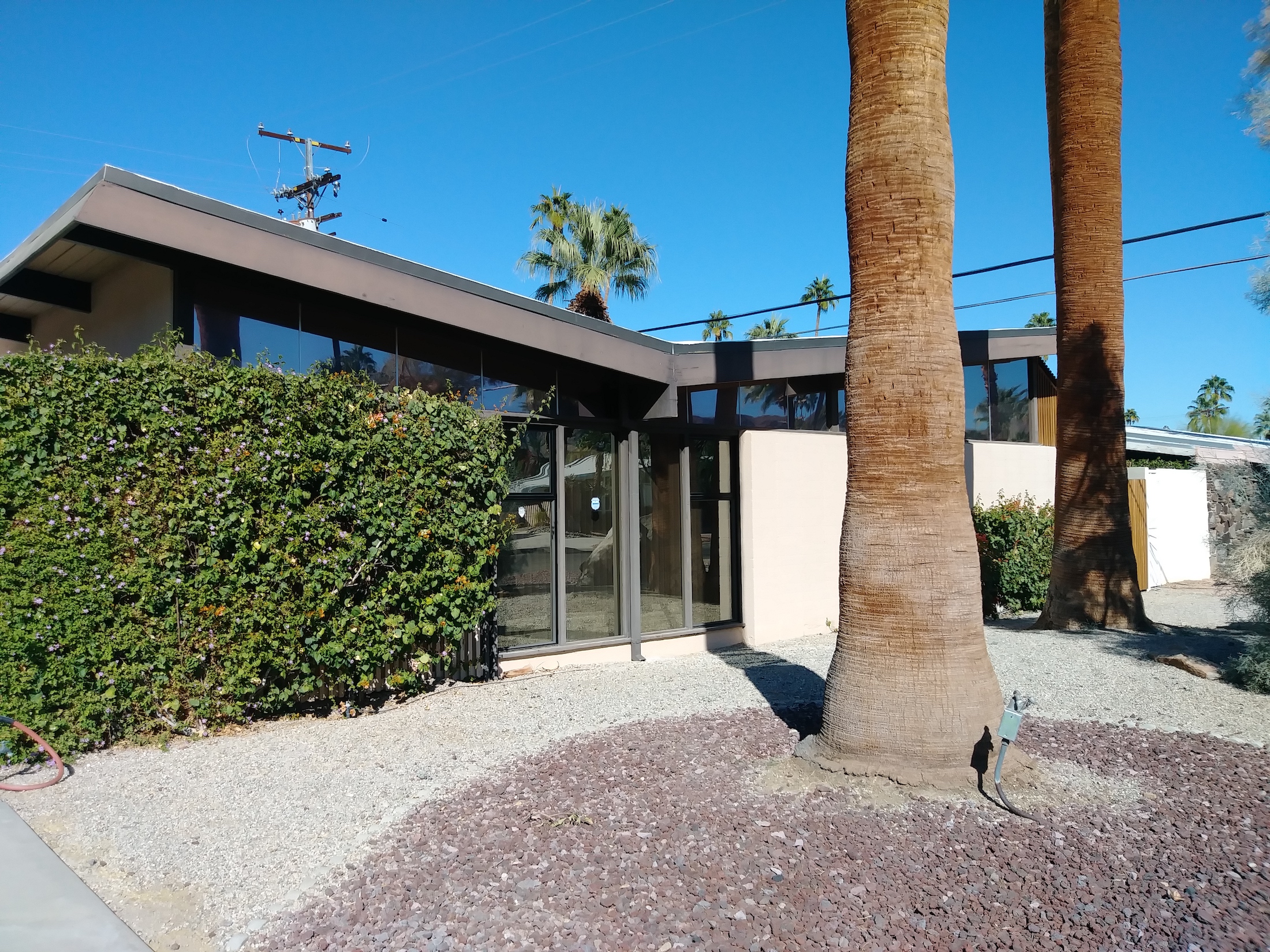 Picture of a business in Palm Springs CA supplied with tint to reduce heat and glare.