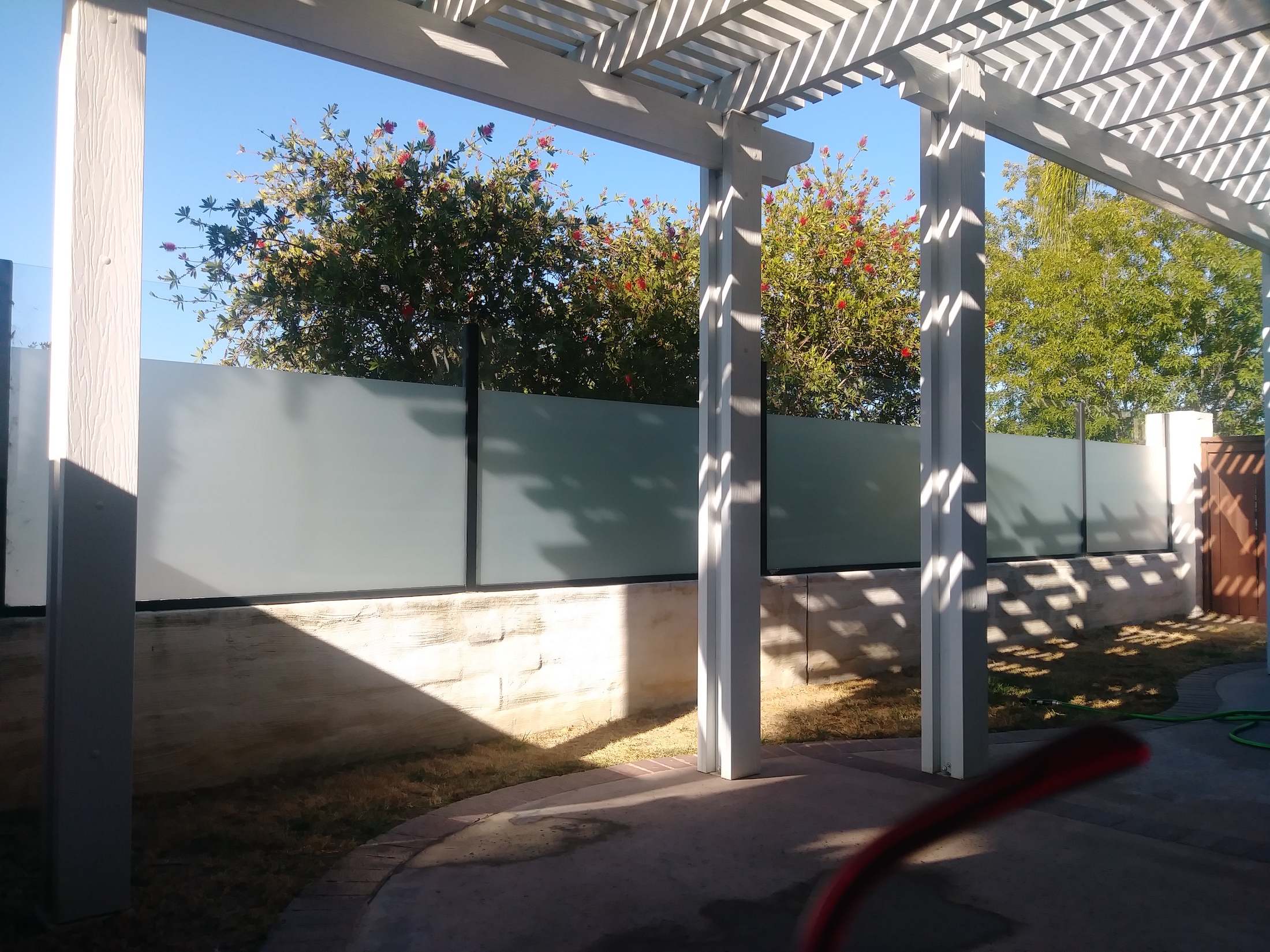 Picture of a home in Rancho Bernardo CA supplied with tint to increase privacy.