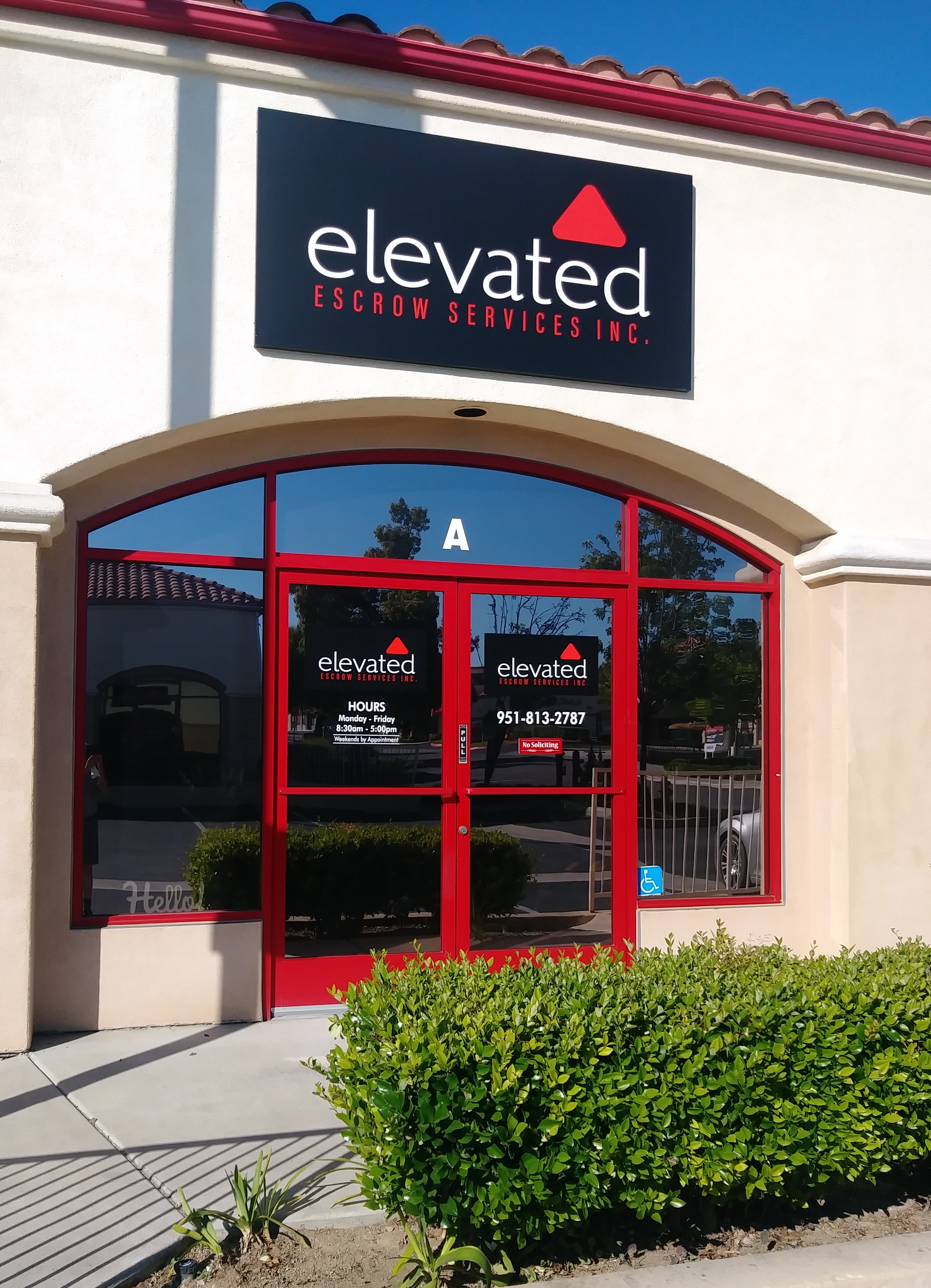 Heat Reflective window film on commercial office.