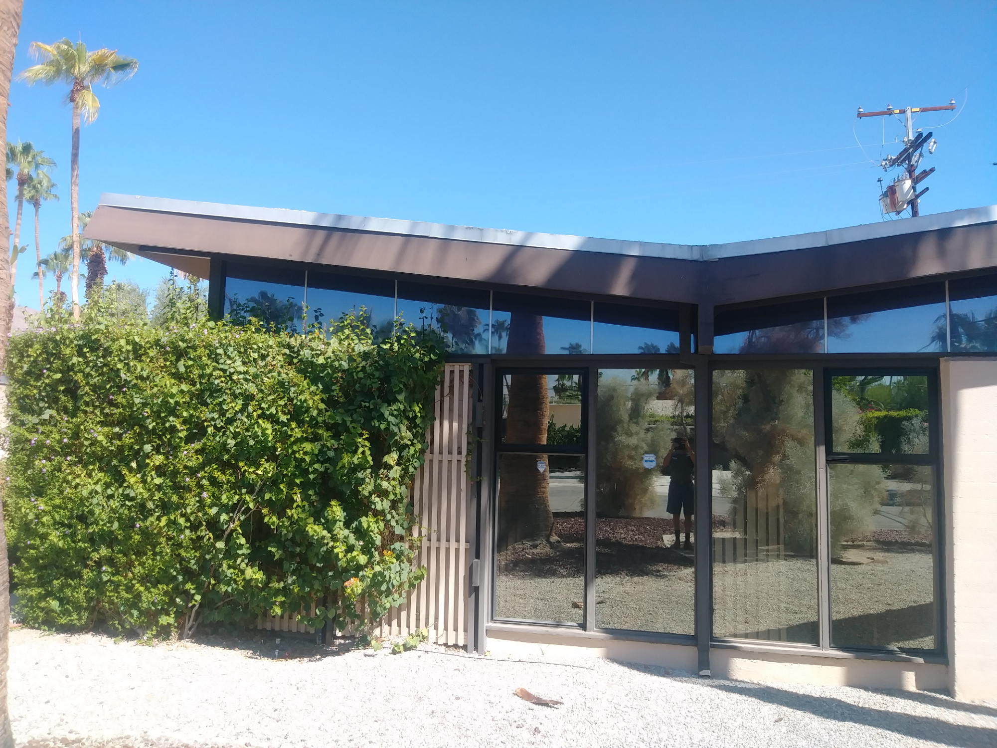 Picture of a business in Palm Springs CA supplied with tint to reduce heat and glare.