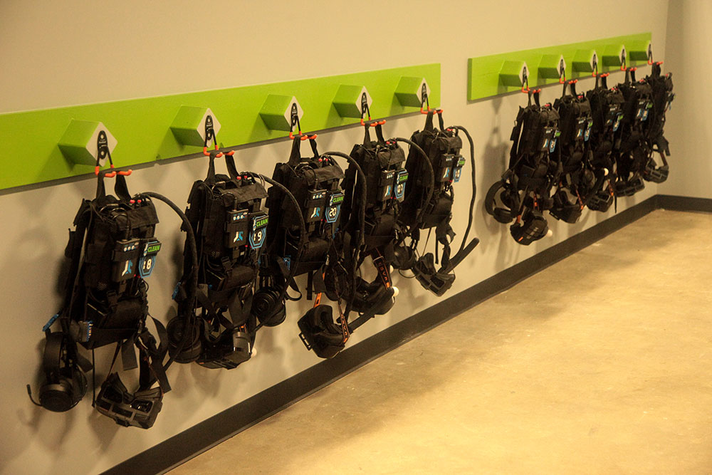 Participants get suited up by Xtreme staff, with power packs and futuristic eye and ear wear. Costs for the 45-minute session (15 minutes of instruction and 30 minutes of play) are $49 per person. Participants must be 13 or older. (Photo: Marc Rains)