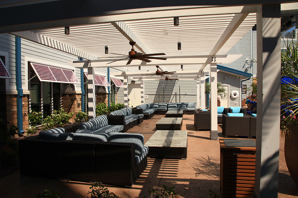The Landshark Pool, with its swim-up bar, grill, exercise trail, cabanas and more, is unlike any other in Green Country, or indeed, the state.