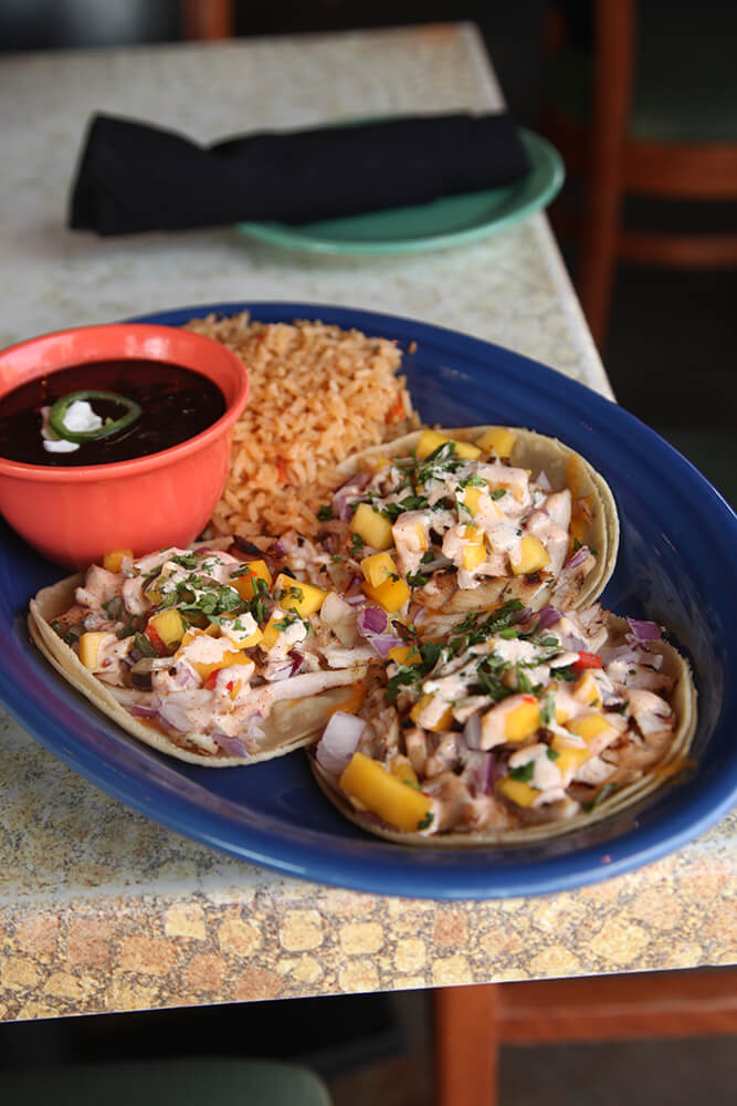 Tropical Chicken Tacos (Photo: Marc Rains)