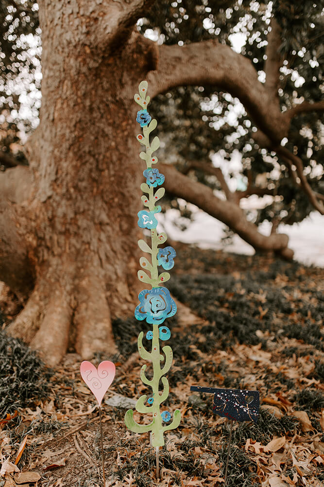  You can walk into Garden Deva and find a lovely display of art that coordinates with the season. (Photo: Sarah Eliza Roberts)