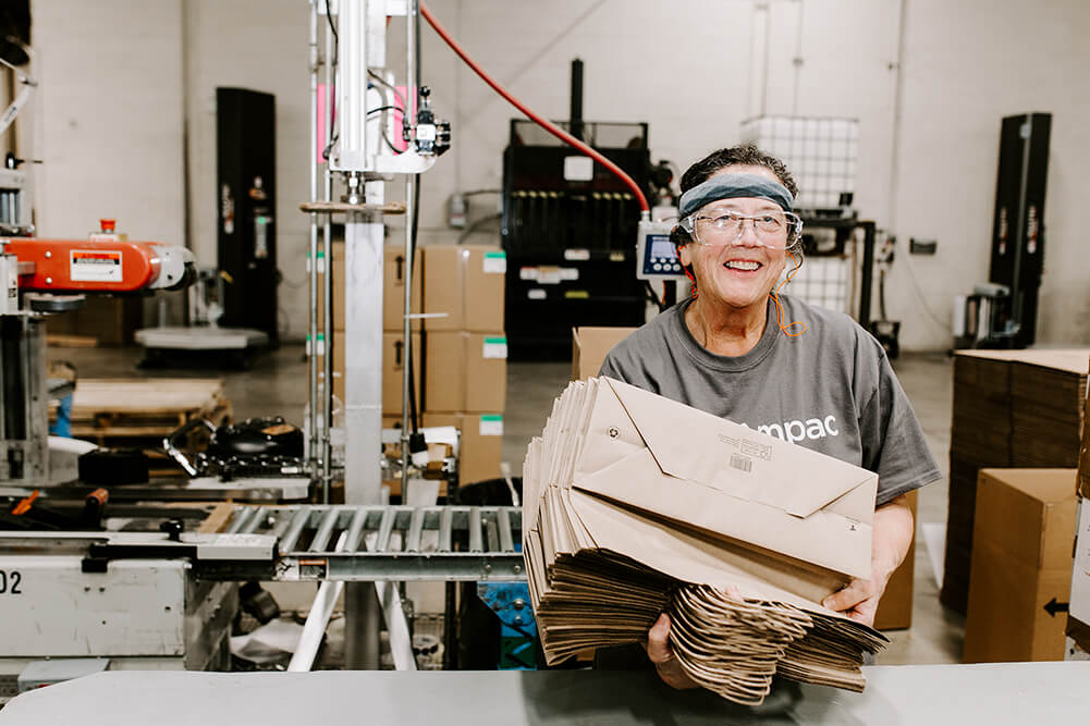 Donnabeth Mitchell, one of the participants of A Better Way who works at Tulsack these days, is grateful for the help she has received through the program. (Photo: Sarah Eliza Roberts)