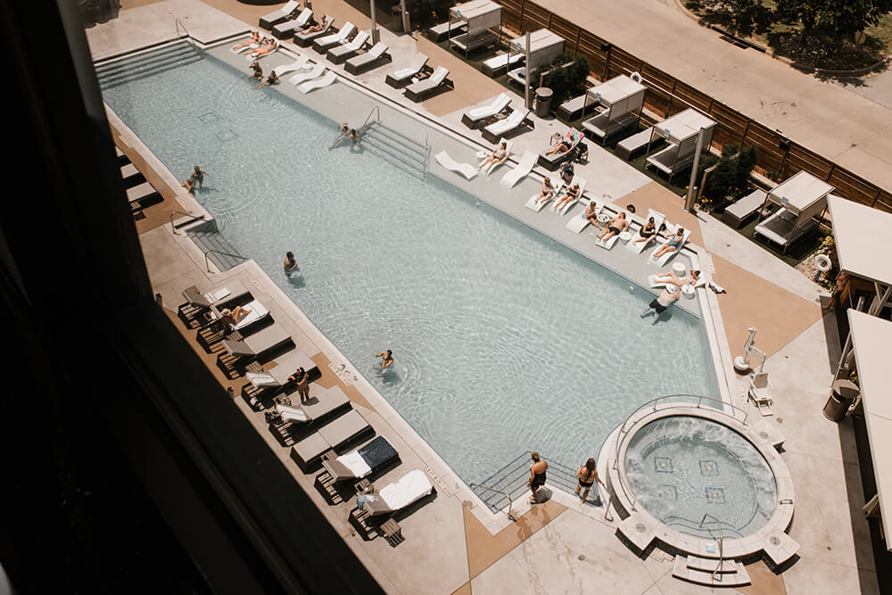 Hard Rock Hotel & Casino Tulsa pool area.