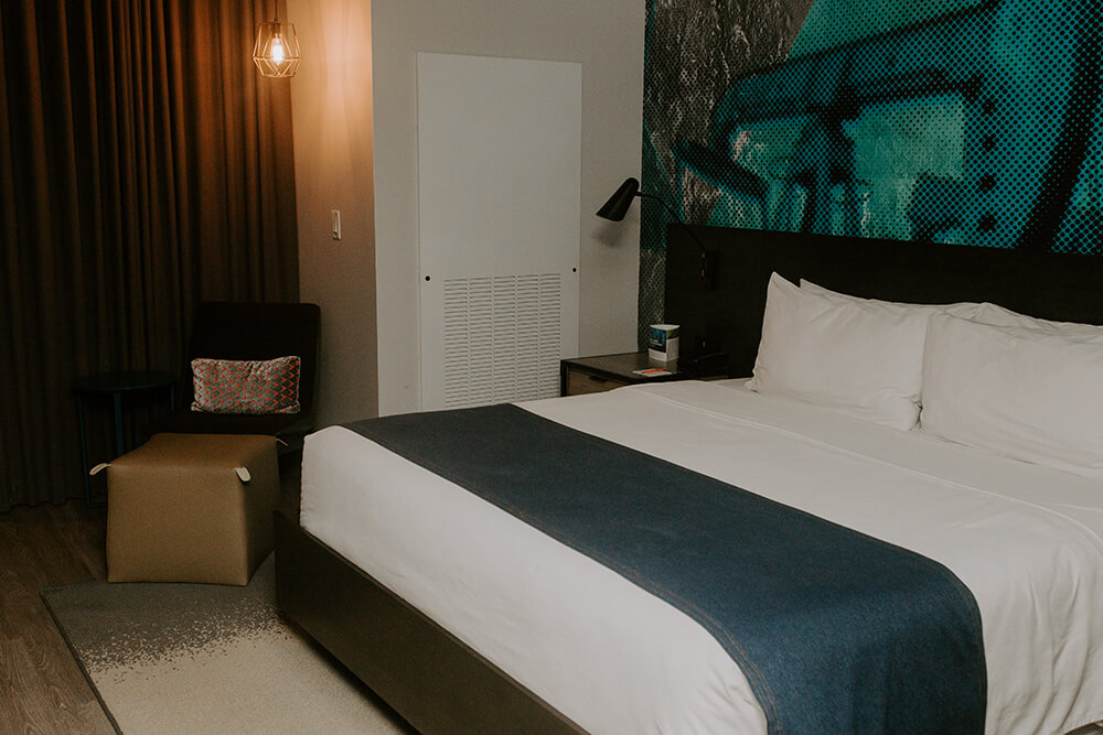 Hotel Indigo is a full-service hotel with 93 rooms, impressive amenities, and atmosphere. (Photo: Sarah Eliza Roberts)