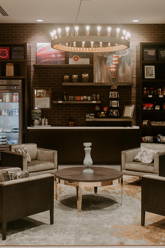 The hotel’s clients include a mix of corporate guests, tourists, and Oklahomans who want a weekend getaway or a relaxing staycation. Visitors love the décor, which for the Tulsa location is focused on our state’s rich oil history. (Photo: Sarah Eliza Roberts)