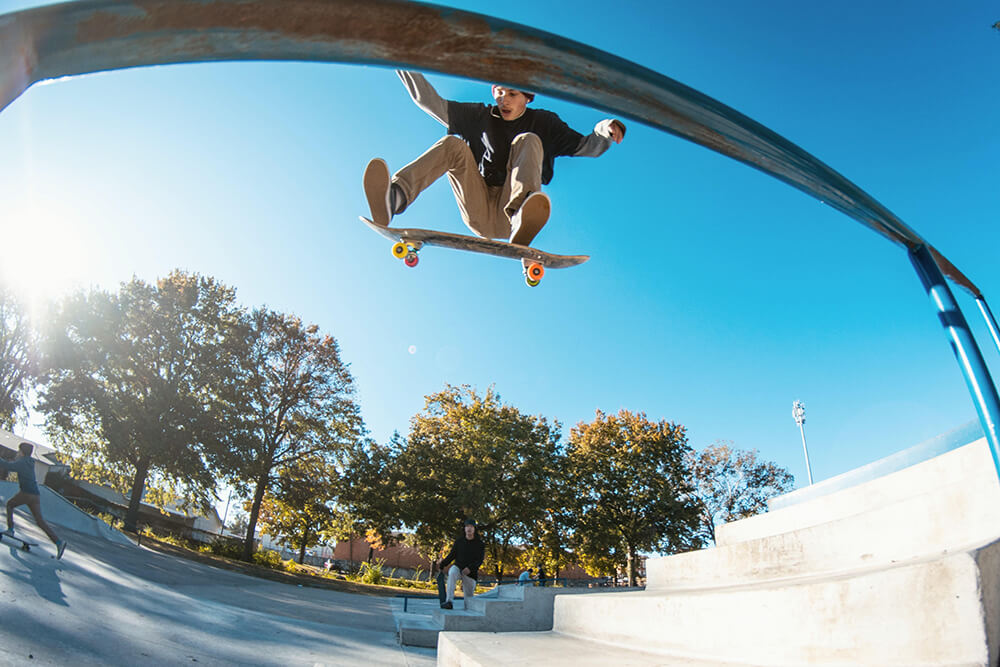 Aside from its obvious nod to improved balance and cardio, skateboarding provides an outlet for stress and an expression of creativity. (Photo: Chris Ray))