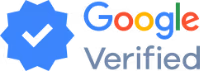 Google Verified badge with a blue checkmark and the words 'Google Verified'.