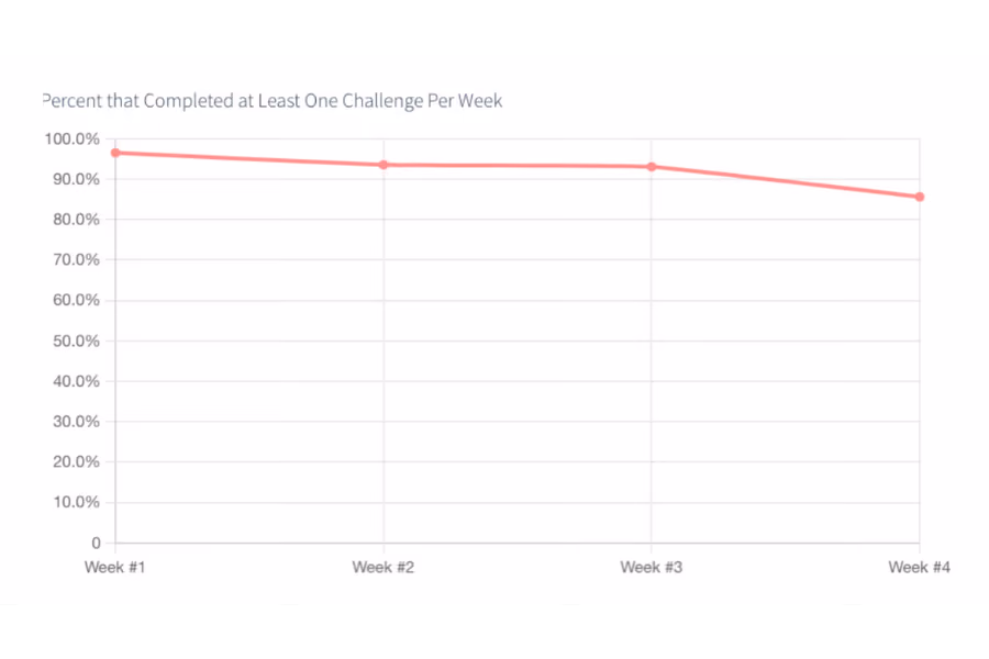 Chart Depicting the Participation and Engagement Rates from the Program